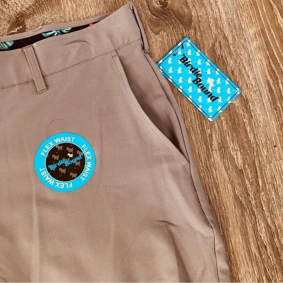 New With Tags Birdie Bound Flex Waist Gray Golf Pants Trousers 34x30 Golf Pants - Picture 3 of 9